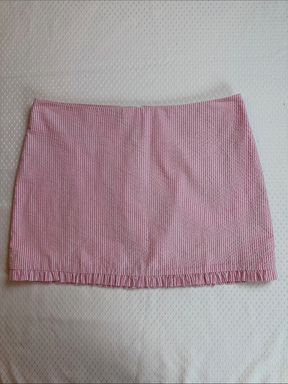 Lilly Pulitzer Pink Mini Skirt with Subtle Ruffle Hem
